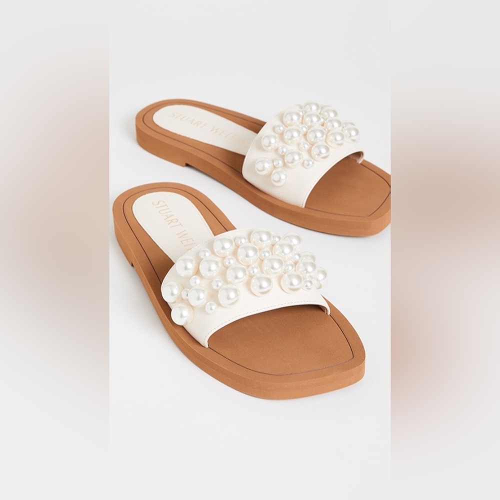 Stuart Weitzman Goldie Pearl Slides
